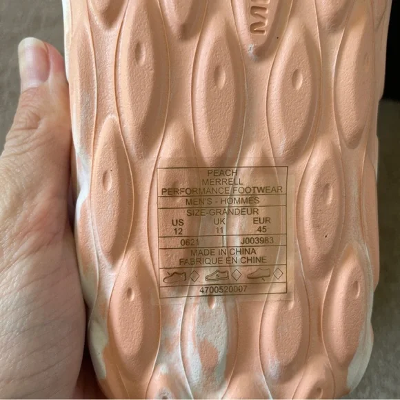 Merrell  Hydro Moc Sliders Size UK 11 Peach Slippers Sandals New With Box - Picture 5 of 9